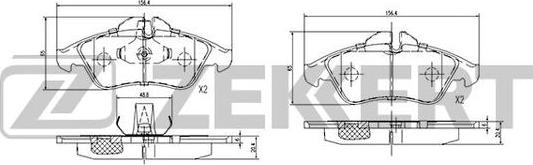 Zekkert BS-2123 - Komplet Pločica, disk-kočnica www.molydon.hr