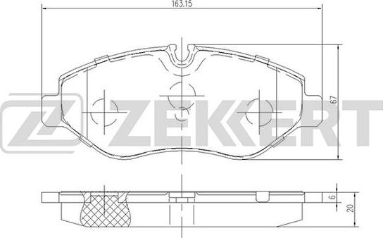 Zekkert BS-2844 - Komplet Pločica, disk-kočnica www.molydon.hr