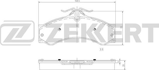 Zekkert BS-2851 - Komplet Pločica, disk-kočnica www.molydon.hr