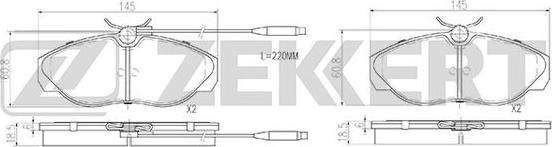 Zekkert BS-2869 - Komplet Pločica, disk-kočnica www.molydon.hr