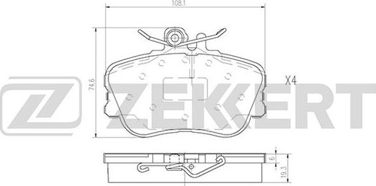 Zekkert BS-2868 - Komplet Pločica, disk-kočnica www.molydon.hr