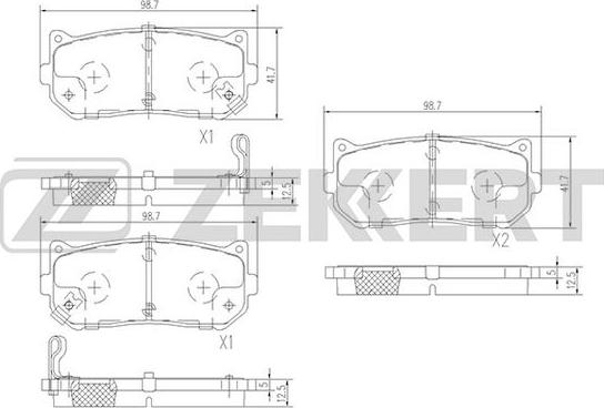 Zekkert BS-2809 - Komplet Pločica, disk-kočnica www.molydon.hr