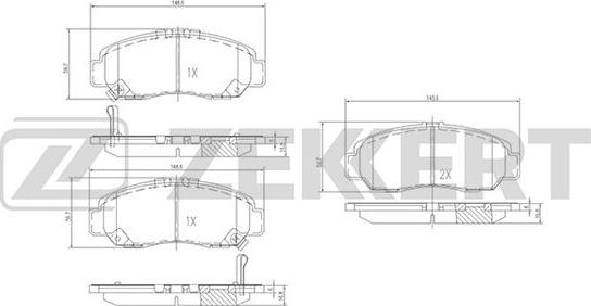 Zekkert BS-2807 - Komplet Pločica, disk-kočnica www.molydon.hr