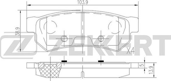 Zekkert BS-2813 - Komplet Pločica, disk-kočnica www.molydon.hr