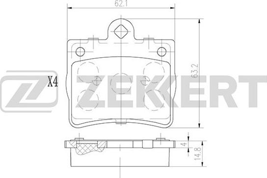 Zekkert BS-2889 - Komplet Pločica, disk-kočnica www.molydon.hr