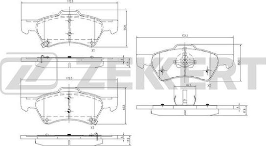 Zekkert BS-2839 - Komplet Pločica, disk-kočnica www.molydon.hr