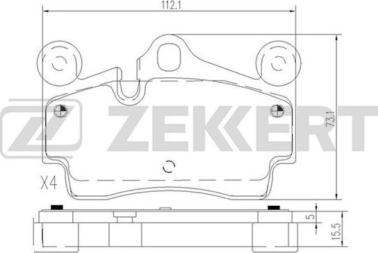 Zekkert BS-2834 - Komplet Pločica, disk-kočnica www.molydon.hr