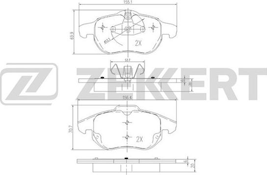 Zekkert BS-2829 - Komplet Pločica, disk-kočnica www.molydon.hr