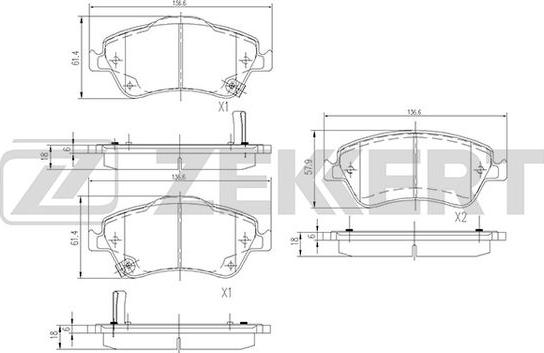 Zekkert BS-2820 - Komplet Pločica, disk-kočnica www.molydon.hr