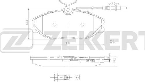 Zekkert BS-2879 - Komplet Pločica, disk-kočnica www.molydon.hr