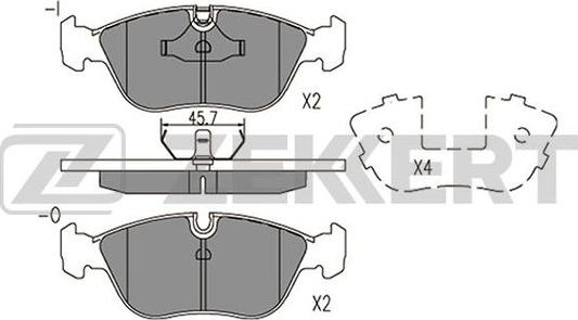 Zekkert BS-2875 - Komplet Pločica, disk-kočnica www.molydon.hr