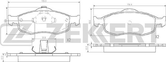 Zekkert BS-2870 - Komplet Pločica, disk-kočnica www.molydon.hr