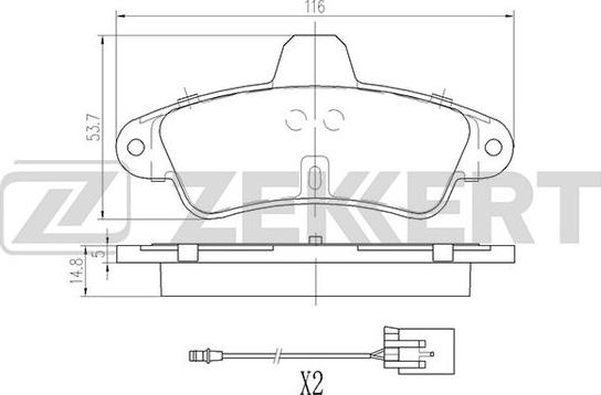 Zekkert BS-2871 - Komplet Pločica, disk-kočnica www.molydon.hr