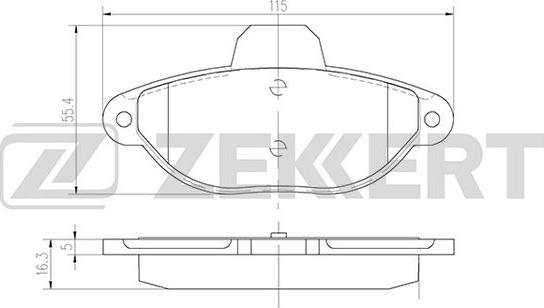 Zekkert BS-2872 - Komplet Pločica, disk-kočnica www.molydon.hr