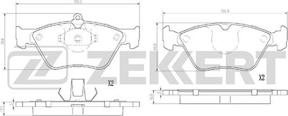 Zekkert BS-2877 - Komplet Pločica, disk-kočnica www.molydon.hr