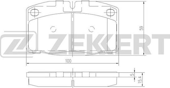 Zekkert BS-2345 - Komplet Pločica, disk-kočnica www.molydon.hr