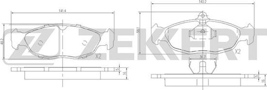 Zekkert BS-2346 - Komplet Pločica, disk-kočnica www.molydon.hr