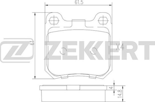 Zekkert BS-2356 - Komplet Pločica, disk-kočnica www.molydon.hr