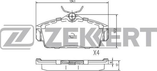 Zekkert BS-2313 - Komplet Pločica, disk-kočnica www.molydon.hr