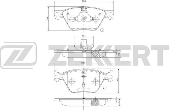 Zekkert BS-2388 - Komplet Pločica, disk-kočnica www.molydon.hr