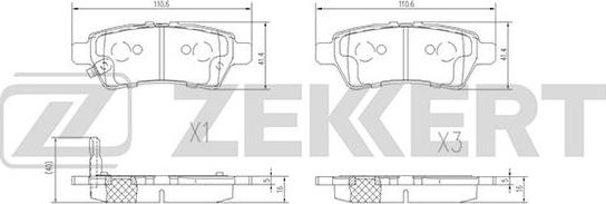 Zekkert BS-2333 - Komplet Pločica, disk-kočnica www.molydon.hr