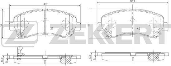 Zekkert BS-2296 - Komplet Pločica, disk-kočnica www.molydon.hr