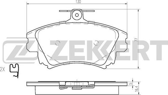 Zekkert BS-2230 - Komplet Pločica, disk-kočnica www.molydon.hr