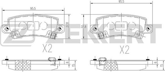 Zekkert BS-2703 - Komplet Pločica, disk-kočnica www.molydon.hr