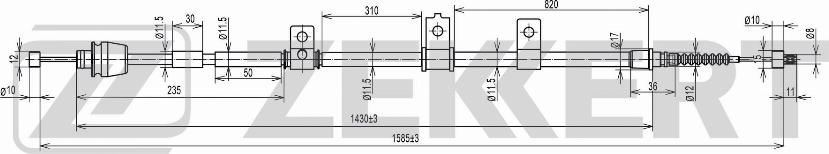 Zekkert BZ-1069 - Sajla ručne kočnice www.molydon.hr