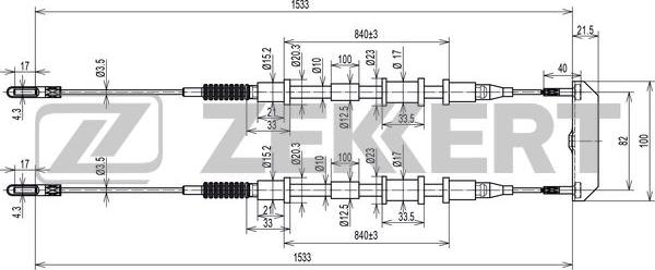 Zekkert BZ-1310 - Sajla ručne kočnice www.molydon.hr