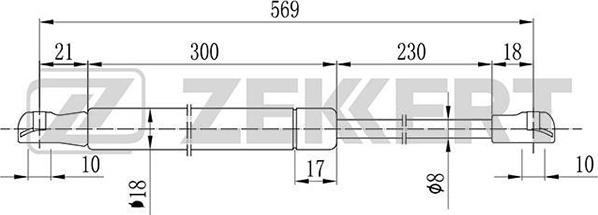 Zekkert GF-1995 - Plinski amortizer, prtljaznik/utovarni prostor www.molydon.hr