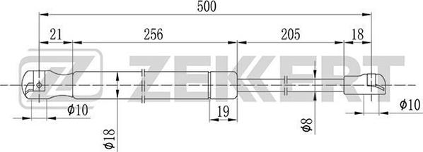 Zekkert GF-1454 - Plinski amortizer, prtljaznik/utovarni prostor www.molydon.hr