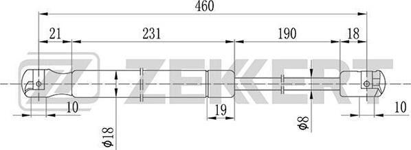 Zekkert GF-1409 - Plinski amortizer, hauba motora www.molydon.hr