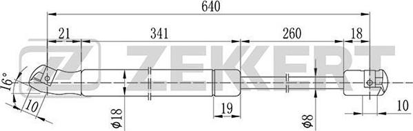 Zekkert GF-1590 - Plinski amortizer, prtljaznik/utovarni prostor www.molydon.hr