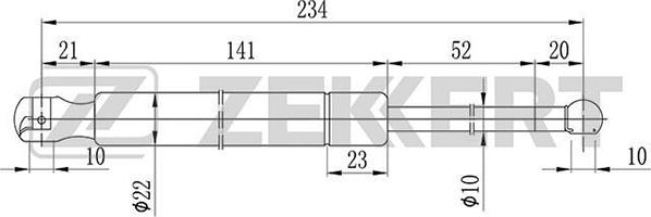 Zekkert GF-1589 - Plinski amortizer, hauba motora www.molydon.hr