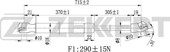Zekkert GF-1646 - Plinski amortizer, hauba motora www.molydon.hr