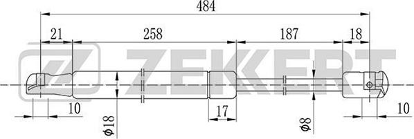 Zekkert GF-1602 - Plinski amortizer, prtljaznik/utovarni prostor www.molydon.hr