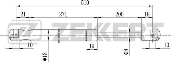 Zekkert GF-1618 - Plinski amortizer, hauba motora www.molydon.hr