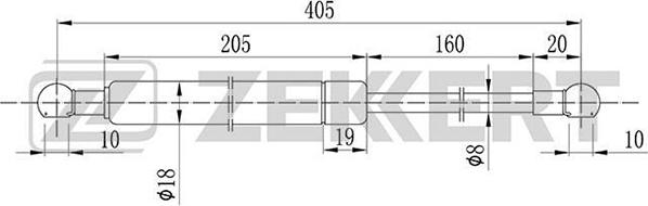 Zekkert GF-1016 - Plinski amortizer, prtljaznik/utovarni prostor www.molydon.hr