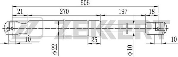 Zekkert GF-1088 - Plinski amortizer, prtljaznik/utovarni prostor www.molydon.hr