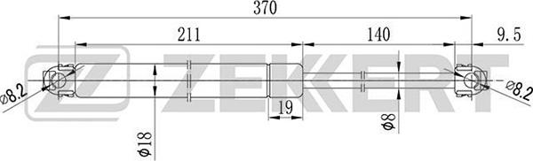 Zekkert GF-1022 - Plinski amortizer, prtljaznik/utovarni prostor www.molydon.hr