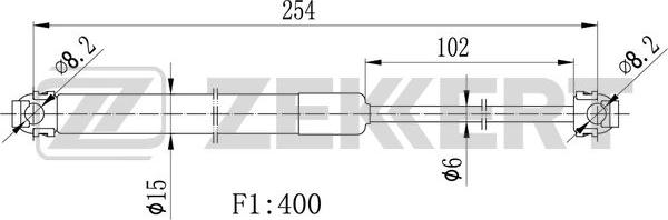 Zekkert GF-1027 - Plinski amortizer, hauba motora www.molydon.hr