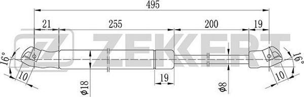 Zekkert GF-1073 - Plinski amortizer, prtljaznik/utovarni prostor www.molydon.hr