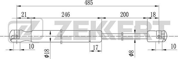 Zekkert GF-1142 - Plinski amortizer, prtljaznik/utovarni prostor www.molydon.hr