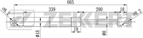 Zekkert GF-1127 - Plinski amortizer, hauba motora www.molydon.hr