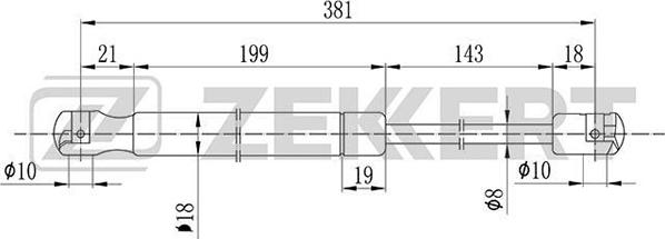 Zekkert GF-1899 - Plinski amortizer, zadnji vjetrobran www.molydon.hr