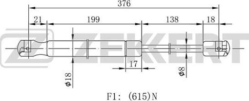 Zekkert GF-1898 - Plinski amortizer, prtljaznik/utovarni prostor www.molydon.hr