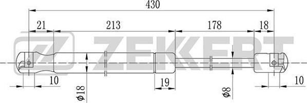 Zekkert GF-1344 - Plinski amortizer, prtljaznik/utovarni prostor www.molydon.hr