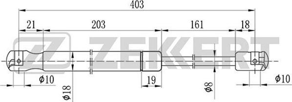 Zekkert GF-1343 - Plinski amortizer, prtljaznik/utovarni prostor www.molydon.hr