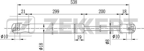 Zekkert GF-1253 - Plinski amortizer, prtljaznik/utovarni prostor www.molydon.hr